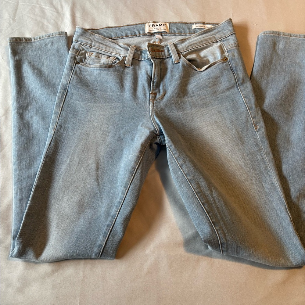 Frame Denim Light Blue Women's Slim Straight Jeans